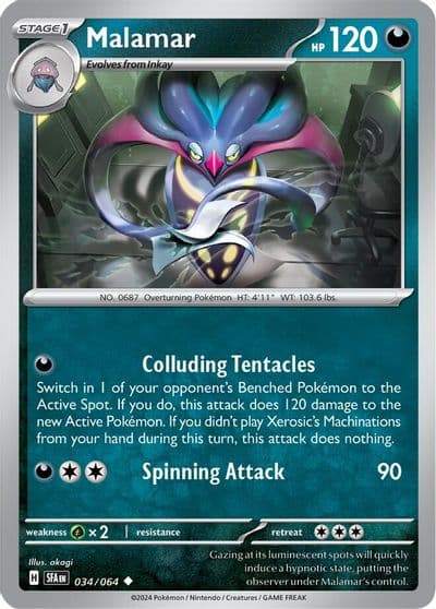 Malamar SV: Shrouded Fable Pokemon card