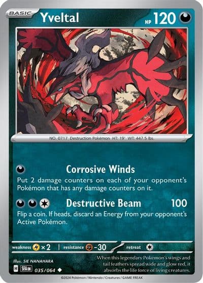 Yveltal SV: Shrouded Fable Pokemon card