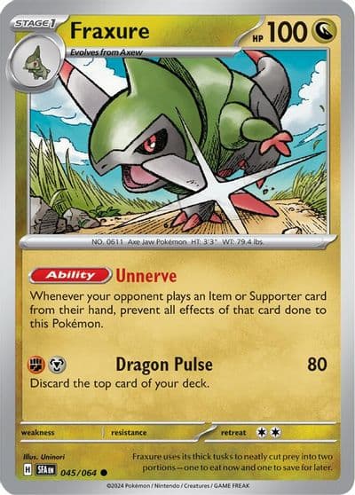 Fraxure SV: Shrouded Fable Pokemon card