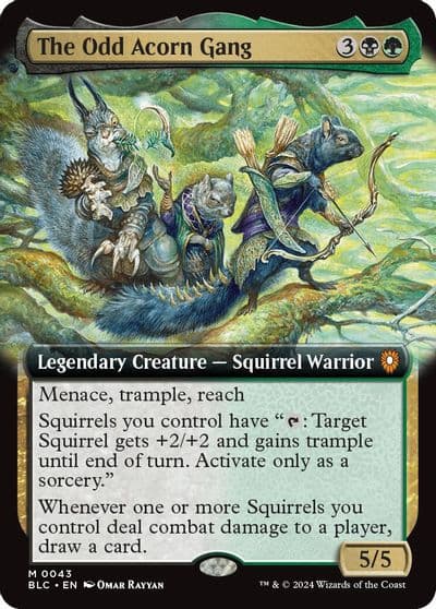 The Odd Acorn Gang Extended Art Commander: Bloomburrow Magic card