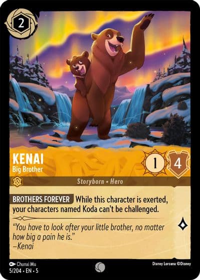 Kenai Big Brother Shimmering Skies Lorcana card