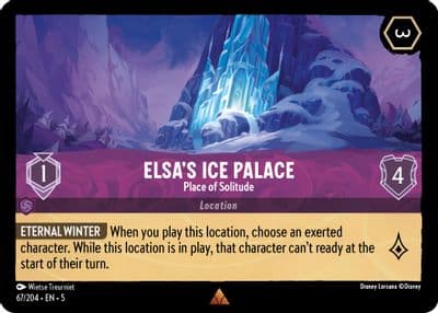 Elsas Ice Palace Place of Solitude Shimmering Skies Lorcana card