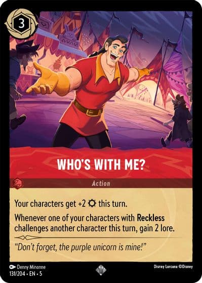 Whos With Me Shimmering Skies Lorcana card