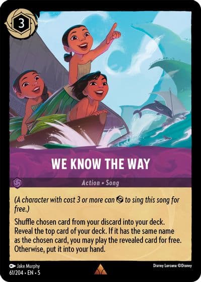 We Know the Way Shimmering Skies Lorcana card