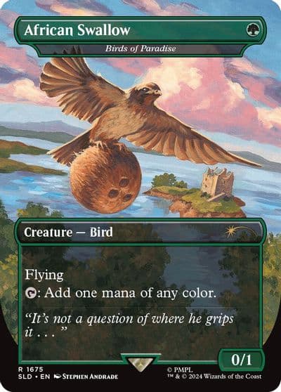 African Swallow Birds of Paradise Secret Lair Drop Series Magic card