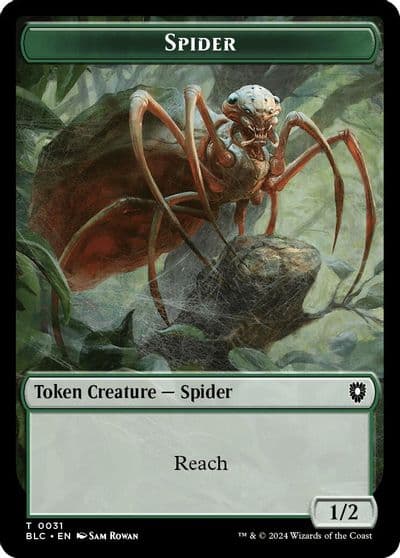Spider Blood Double Sided Token Commander: Bloomburrow Magic card