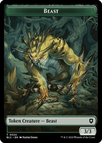 Beast 0024 Treasure Double Sided Token Commander: Bloomburrow Magic card