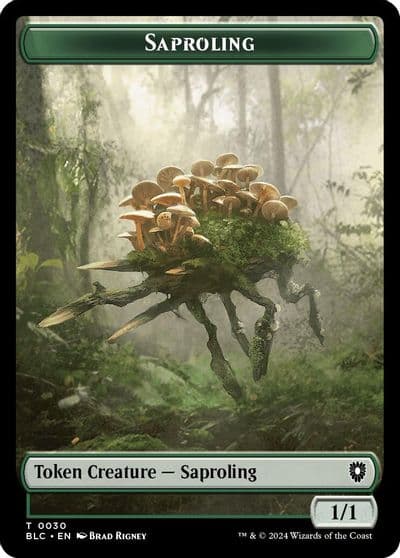 Saproling Treasure Double Sided Token Commander: Bloomburrow Magic card