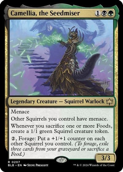 Camellia the Seedmiser Promo Pack: Bloomburrow Magic card