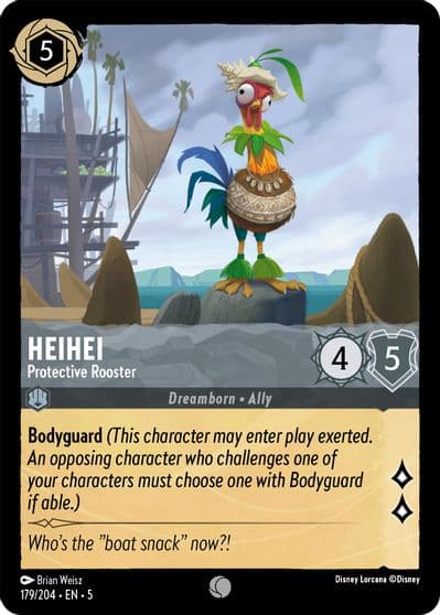 HeiHei Protective Rooster Shimmering Skies Lorcana card