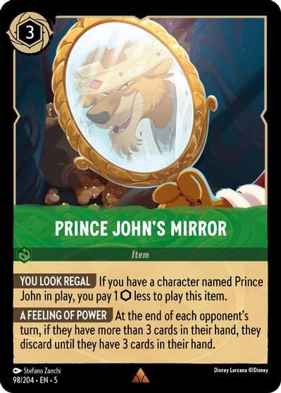 Prince Johns Mirror Shimmering Skies Lorcana card