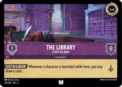 The Library A Gift for Belle Shimmering Skies Lorcana card