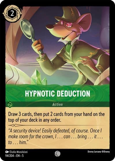 Hypnotic Deduction Shimmering Skies Lorcana card