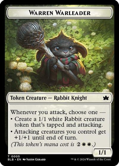 Warren Warleader Token Bloomburrow Magic card