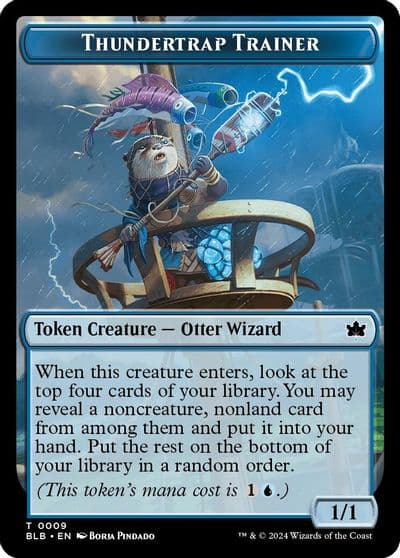 Thundertrap Trainer Token Bloomburrow Magic card