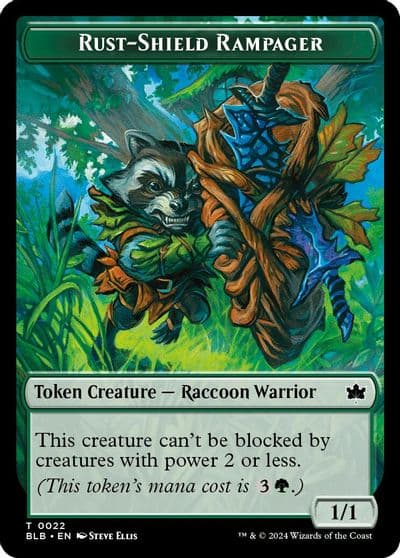 Rust Shield Rampager Token Bloomburrow Magic card