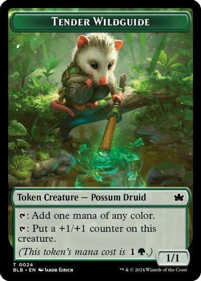 Tender Wildguide Token Bloomburrow Magic card