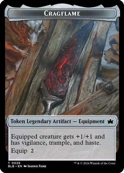 Cragflame Token Bloomburrow Magic card