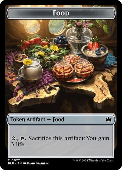 Food Pawpatch Recruit Double Sided Token Bloomburrow Magic card