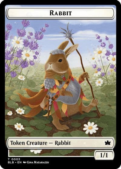 Rabbit Finch Formation Double Sided Token Bloomburrow Magic card