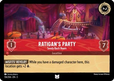 Ratigans Party Seedy Back Room Shimmering Skies Lorcana card