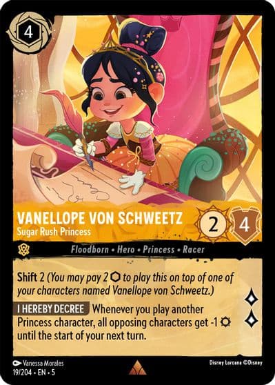 Vanellope von Schweetz Sugar Rush Princess Shimmering Skies Lorcana card