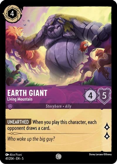 Earth Giant Living Mountain Shimmering Skies Lorcana card