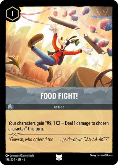 Food Fight Shimmering Skies Lorcana card