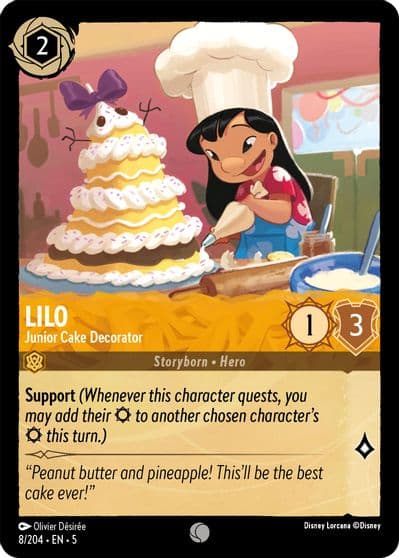 Lilo Junior Cake Decorator Shimmering Skies Lorcana card