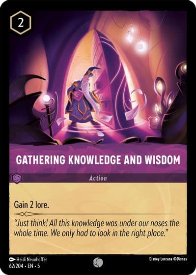 Gathering Knowledge and Wisdom Shimmering Skies Lorcana card