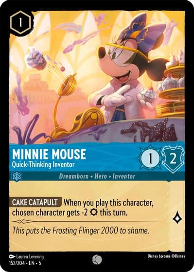 Minnie Mouse Quick Thinking Inventor Shimmering Skies Lorcana card