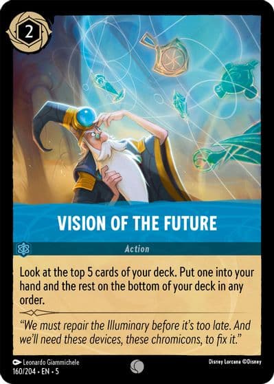 Vision of the Future Shimmering Skies Lorcana card