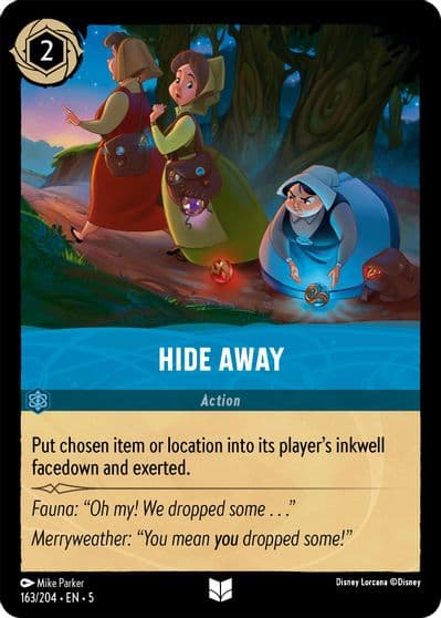 Hide Away Shimmering Skies Lorcana card