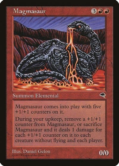 Magmasaur Tempest Magic card
