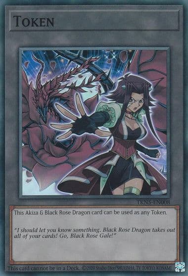 Token Akiza and Black Rose Dragon The Infinite Forbidden Yu-Gi-Oh! card