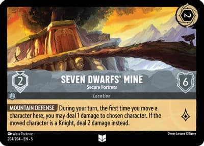 Seven Dwarfs Mine Secure Fortress Shimmering Skies Lorcana card