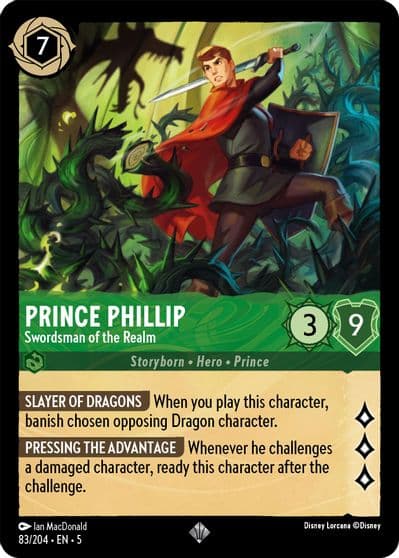 Prince Phillip Swordsman of the Realm Shimmering Skies Lorcana card