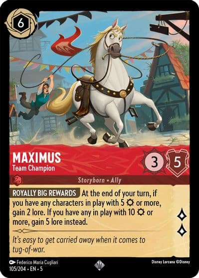 Maximus Team Champion Shimmering Skies Lorcana card