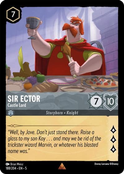 Sir Ector Castle Lord Shimmering Skies Lorcana card