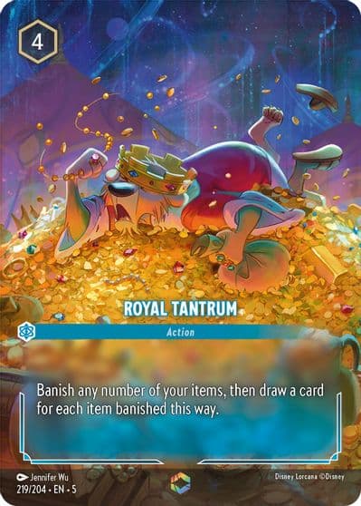 Royal Tantrum Enchanted Shimmering Skies Lorcana card