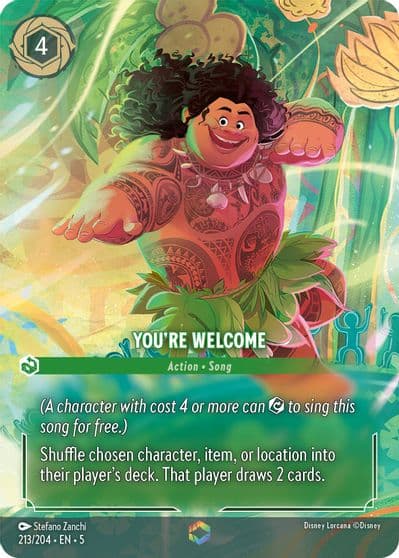 Youre Welcome Enchanted Shimmering Skies Lorcana card