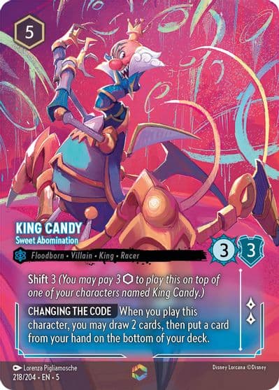 King Candy Sweet Abomination Enchanted Shimmering Skies Lorcana card