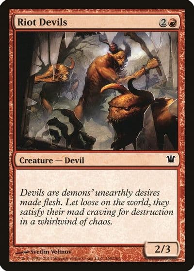 Riot Devils Innistrad Magic card