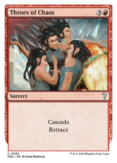 Throes of Chaos White Border Mystery Booster 2 Magic card