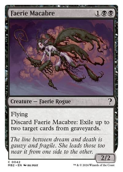 Faerie Macabre White Border Mystery Booster 2 Magic card