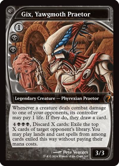 Gix Yawgmoth Praetor Future Sight Mystery Booster 2 Magic card