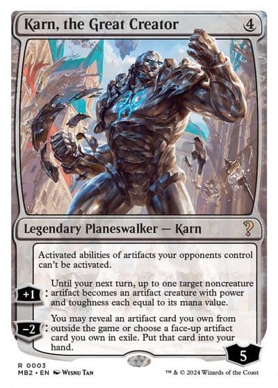 Karn the Great Creator White Border Mystery Booster 2 Magic card