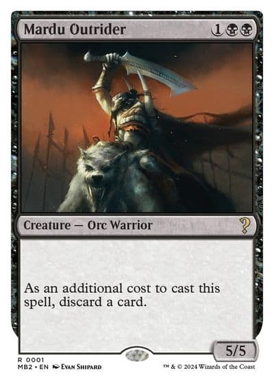 Mardu Outrider White Border Mystery Booster 2 Magic card
