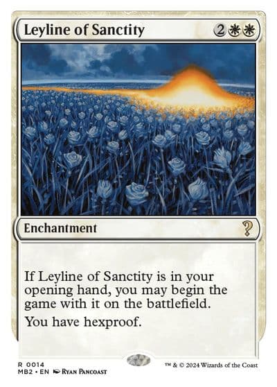 Leyline of Sanctity White Border Mystery Booster 2 Magic card