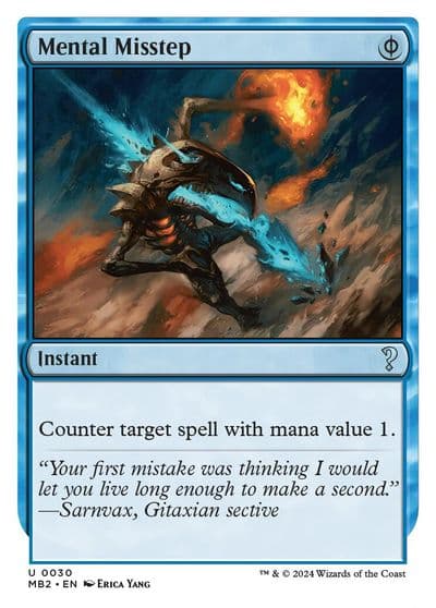 Mental Misstep White Border Mystery Booster 2 Magic card